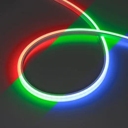 Фото #1 товара Светодиодная лента герметичная WAVE-TOP-PU-H120-10x10mm 24V RGB (10 W/m, IP68, 5m, wire x2) (Arlight, Вывод боковой, 3 года)
