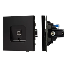 Фото #1 товара Механизм компьютерной розетки SCT-TENDO-MPC1-PL-BK (RJ-45, CAT6) (Arlight, -)