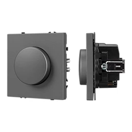 Фото #1 товара ARL NOBE Светорегулятор задний фронт TRIAC серый базальт софт-тач SWT-DLR-SFPL-GR (250V, 300W) (Arlight, Серый базальт)