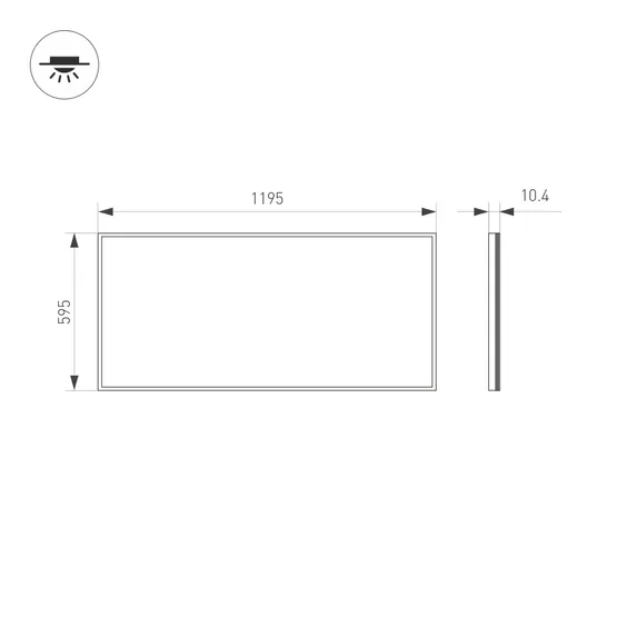 Фото #8 товара Панель IM-600x1200A-48W Day White (Arlight, IP40 Металл, 3 года)