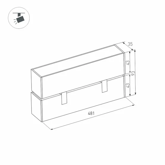 Фото #4 товара Светильник MAG-LASER-FOLD-45-S480-18W Warm3000 (WH, 15 deg, 24V) (Arlight, IP20 Металл, 5 лет)