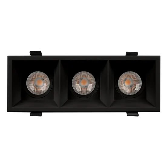 Фото #3 товара Светильник MS-FLOW-BUILT-S230x85-3x12W Warm3000 (BK, 55 deg, 230V) (Arlight, IP20 Металл, 5 лет)