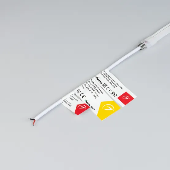 Фото #4 товара Светодиодная лента герметичная HALO-SIDE-A168-6x13mm 24V Yellow (10 W/m, IP67, 2835, 5m) (Arlight, Силикон)