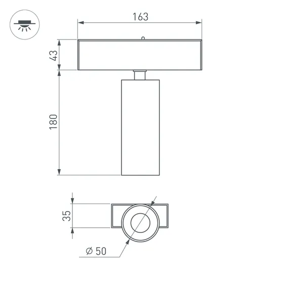 Фото #5 товара Светильник MAG-SPOT-45-R65-18W Warm3000 (BK, 36 deg, 24V) (Arlight, IP20 Металл, 5 лет)