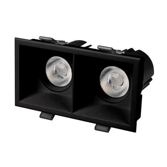 Фото #1 товара Светильник MS-FLOW-BUILT-S157x85-2x6W Day4000 (BK, 55 deg, 230V) (Arlight, IP20 Металл, 5 лет)