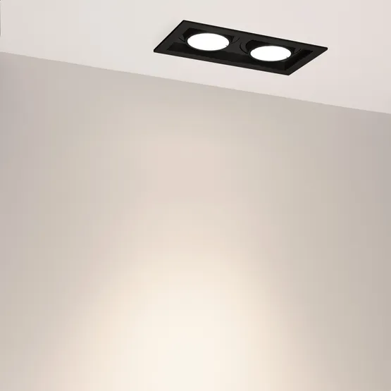 Фото #3 товара Светильник MS-VORTEX-BUILT-S210x117-2x20W Day4000 (BK-BK, 40 deg, 230V) (Arlight, IP20 Металл, 5 лет)