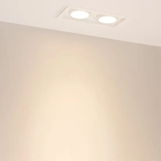 Фото #3 товара Светильник MS-VORTEX-BUILT-S210x117-2x20W Warm3000 (WH-WH, 20 deg, 230V) (Arlight, IP20 Металл, 5 лет)