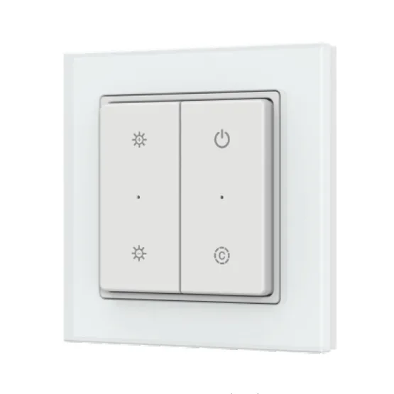 Фото товара INTELLIGENT ARLIGHT Кнопочная панель SMART-RF-801-22-MULTI белая, квадрат. (3V, стекло, 2.4G) (IARL, IP20 Пластик, 5 лет)
