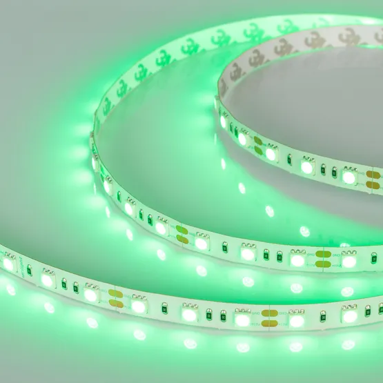 Фото #4 товара Светодиодная лента RT 2-5000 12V Green 2x (5060, 300 LED, LUX) (Arlight, 14.4 Вт/м, IP20)