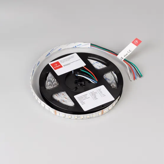 Фото #4 товара Светодиодная лента герметичная RZ-NANO-H96-12mm 24V RGBW-Warm (12 W/m, IP54, 5m) (Arlight, CRI>90)