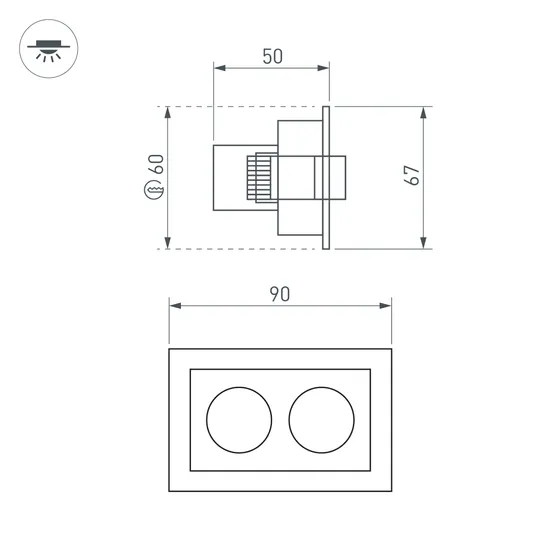 Фото #5 товара Светильник MS-ORIENT-BUILT-TURN-TC-S67x90-5W Warm3000 (BK-BK, 30 deg, 230V) (Arlight, IP20 Металл, 5 лет)
