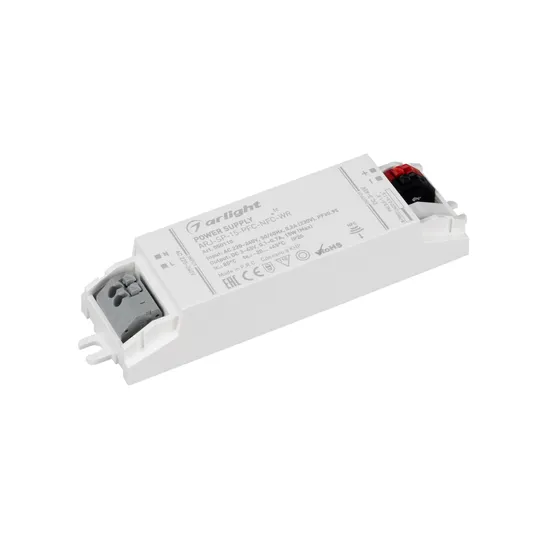 Фото #1 товара Блок питания ARJ-SP-15-PFC-NFC-WR (15W, 3-45V, 0.1-0.7A) (Arlight, IP20 Пластик, 5 лет)