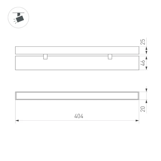 Фото #9 товара Светильник MAG-FLAT-FOLD-25-S400-12W Warm3000 (BK, 100 deg, 24V) (Arlight, IP20 Металл, 5 лет)
