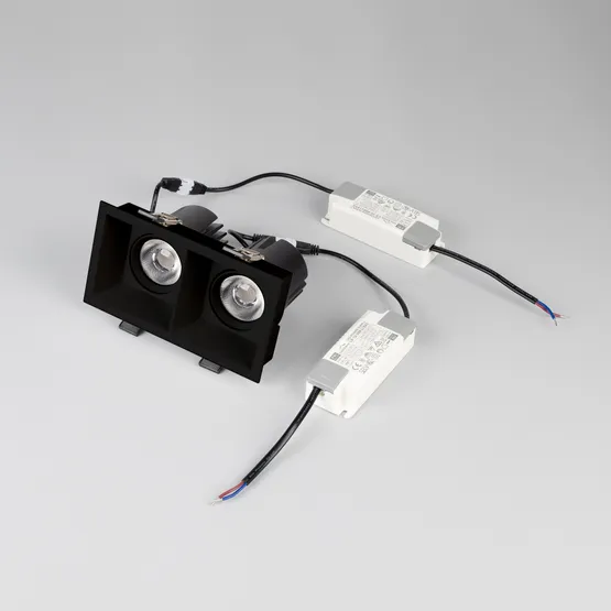 Фото #3 товара Светильник MS-FLOW-BUILT-S157x85-2x6W Day4000 (BK, 55 deg, 230V) (Arlight, IP20 Металл, 5 лет)