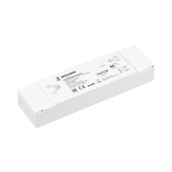 Фото товара INTELLIGENT ARLIGHT Релейный модуль SMART-SWITCH-701-72-D2-SUF (230V, 10A, DALI) (IARL, IP20 Пластик, 5 лет)