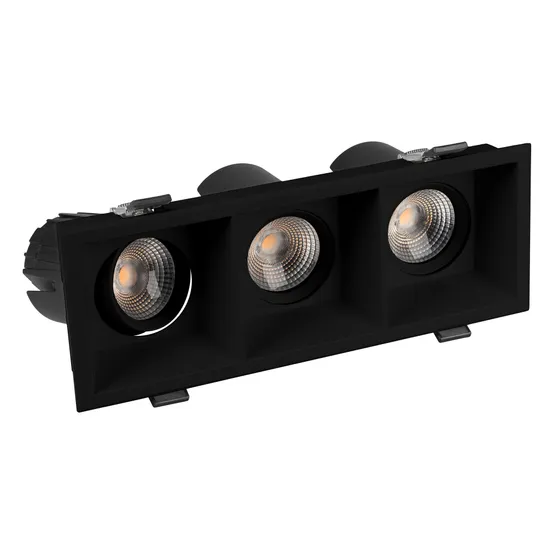 Фото #2 товара Светильник MS-FLOW-BUILT-S230x85-3x12W Warm3000 (BK, 55 deg, 230V) (Arlight, IP20 Металл, 5 лет)
