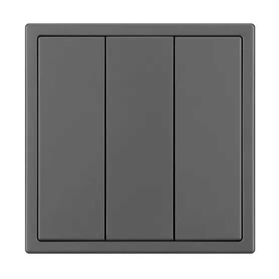 Фото #4 товара Механизм выключателя трехклавишный непроходной SWT-NOBE-MK03-SFPL-GR (230V, 10A) (Arlight, Серый базальт)